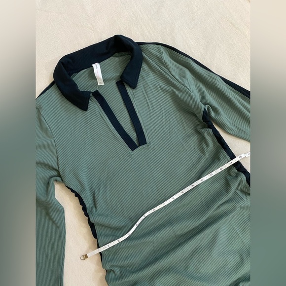 Daily Practice by Anthropologie Long-Sleeve Colorblock Polo midi dress  NWT - Picture 9 of 14